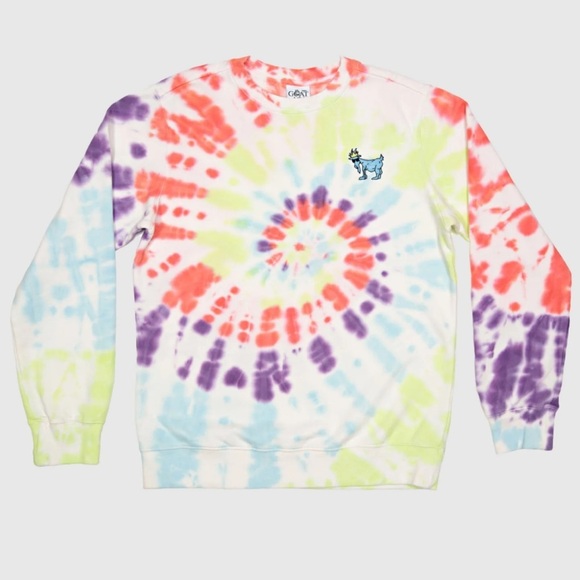 GOAT USA Tie Dye Crew Neck Sweatshirt - Picture 1 of 7